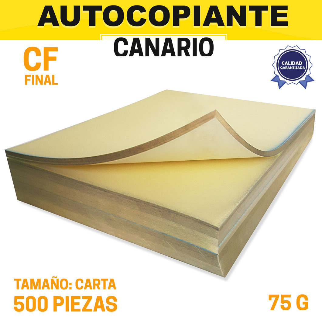 Papel Autocopiante 75grs CF Final Canario