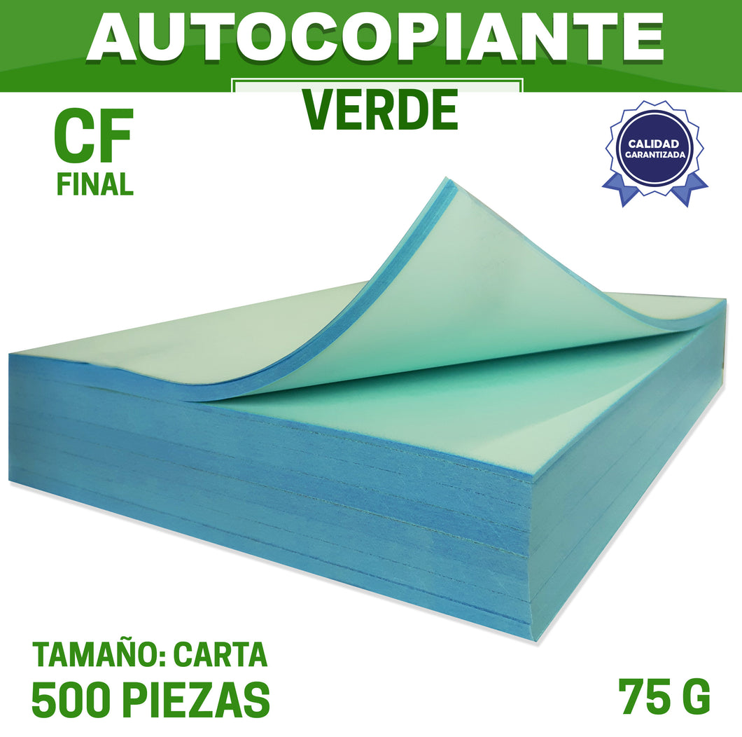 Papel Autocopiante 75grs CF Final Verde