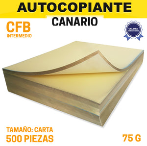 Papel Autocopiante 75grs CFB Intermedio Canario