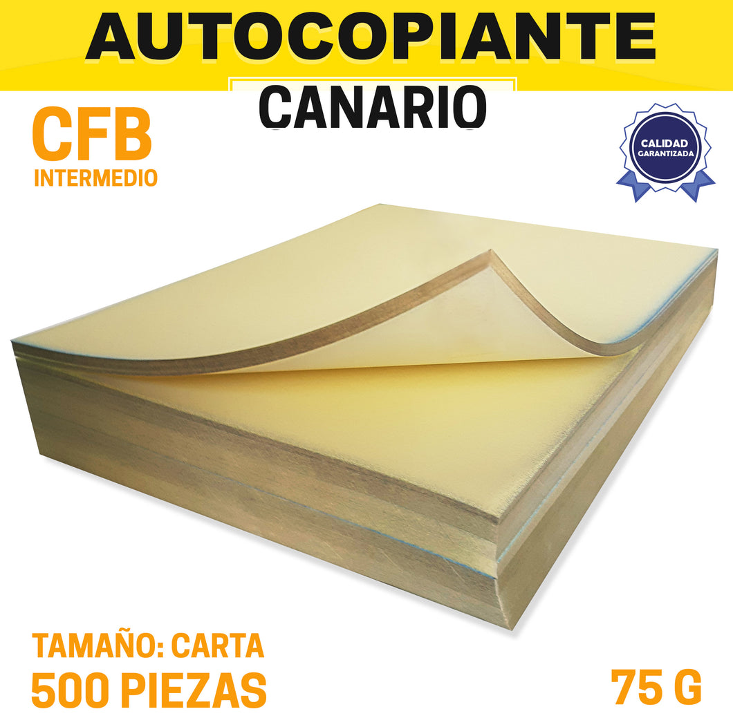 Papel Autocopiante 75grs CFB Intermedio Canario