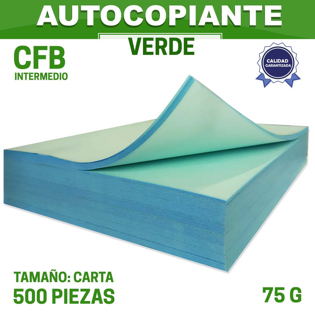Papel Autocopiante 75grs CFB Intermedio Verde