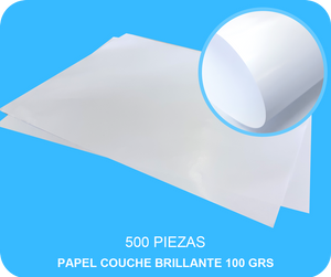 PAPEL COUCHE BRILLANTE 100 GRS