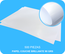 Cargar imagen en el visor de la galería, PAPEL COUCHE BRILLANTE 90 GRS
