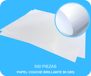 PAPEL COUCHE BRILLANTE 90 GRS