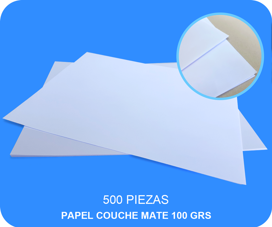 PAPEL COUCHE MATE 100 GRS