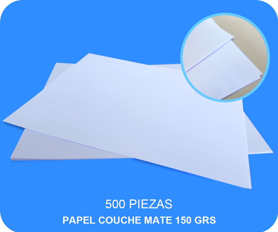 PAPEL COUCHE MATE 150 GRS