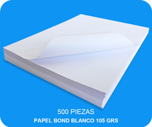 Cargar imagen en el visor de la galería, PAPEL BOND BLANCO 105 GRS
