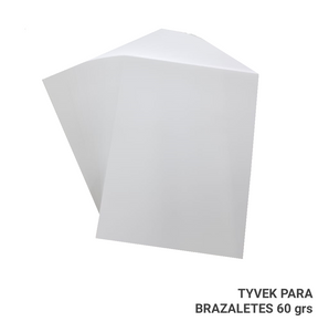 Papel Tyvek para brazaletes 60grs