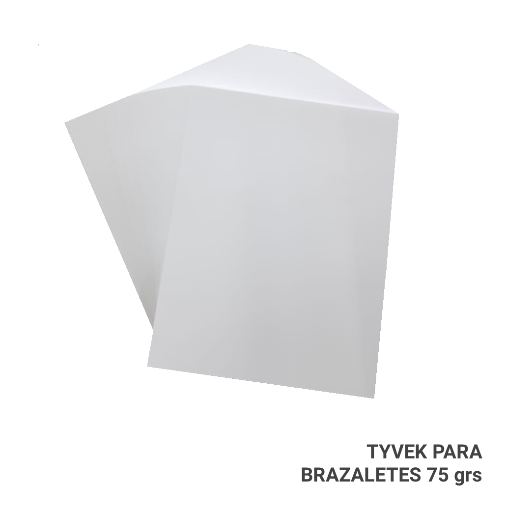 Papel Tyvek para brazaletes 75grs